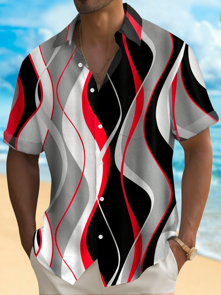 Alohadaddy® Retro Abstract Gradient Art Print Men&