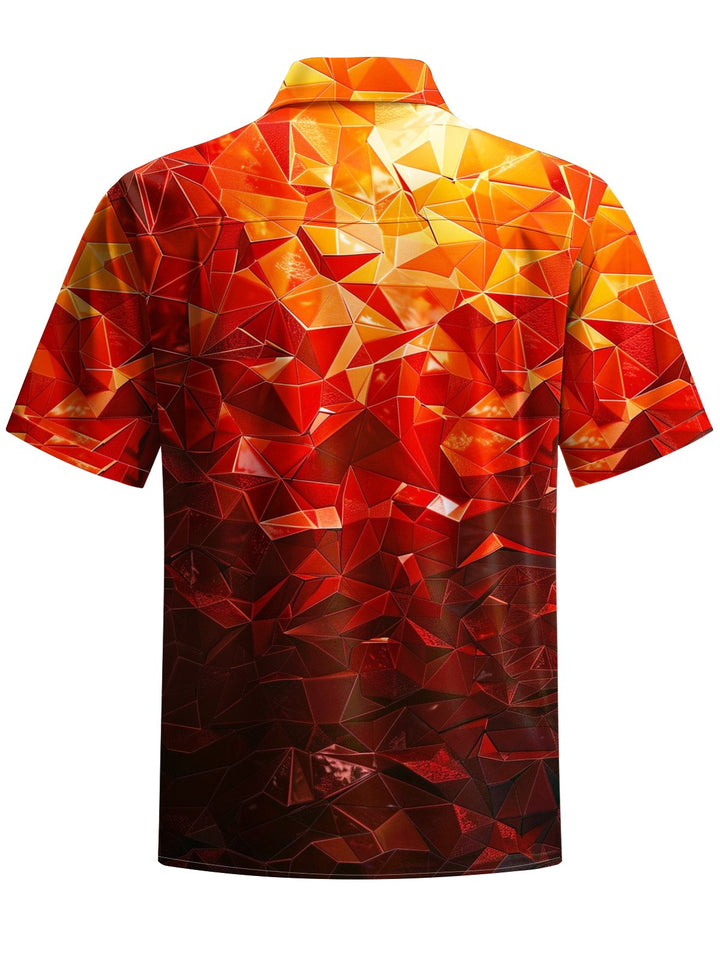 Alohadaddy® Vintage Geometric Ombre Art Print Moisture Wicking Men&