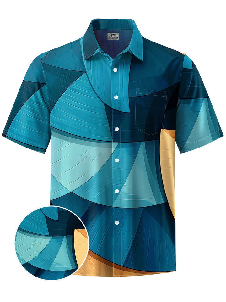 Alohadaddy® Casual Geometric Art Print Moisture Wicking Men&