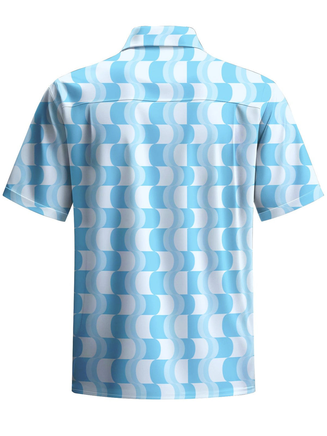 Alohadaddy® Casual Stripe Art Print Chest Pocket Men&