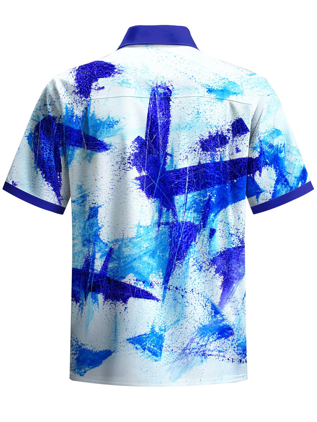 Alohadaddy® Casual Color Block Abstract Art Print Art Chest Pocket Men Short Sleeve Shirt Big &amp; Tall
