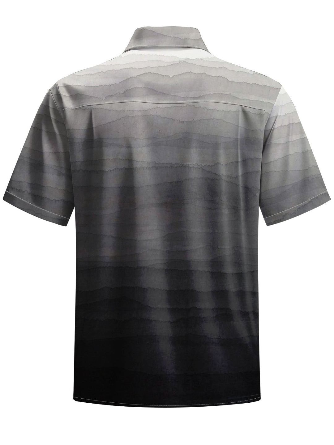 Alohadaddy® Casual Ombre Printed Artwork Chest Pocket Stretch Men&
