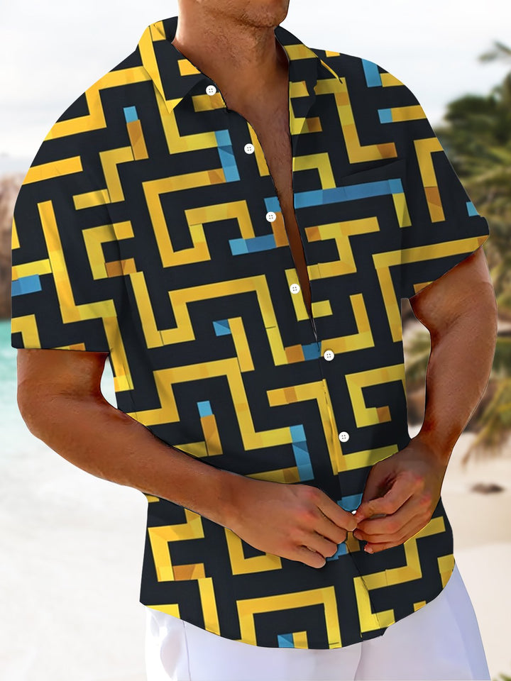 Alohadaddy® Casual Geometric Print Men&