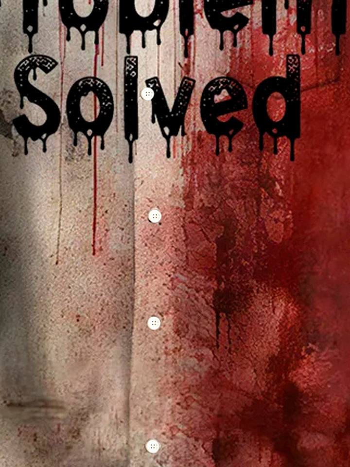 Chemise à manches courtes et poches à boutons pour homme avec imprimé numérique 3D dégradé d&
