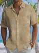 Alohadaddy® Retro Geometric Art Print Chest Pocket Men's Short Sleeve Shirt Big & Tall