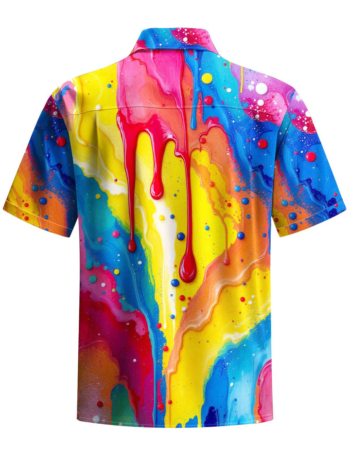 Alohadaddy® Casual Acrylic Abstract Gradient Art Print Men&