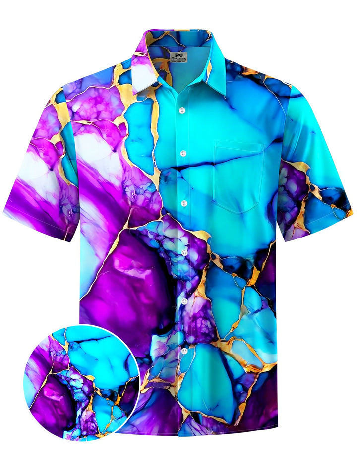 Alohadaddy® Casual Abstract Print Art Moisture Wicking Men&