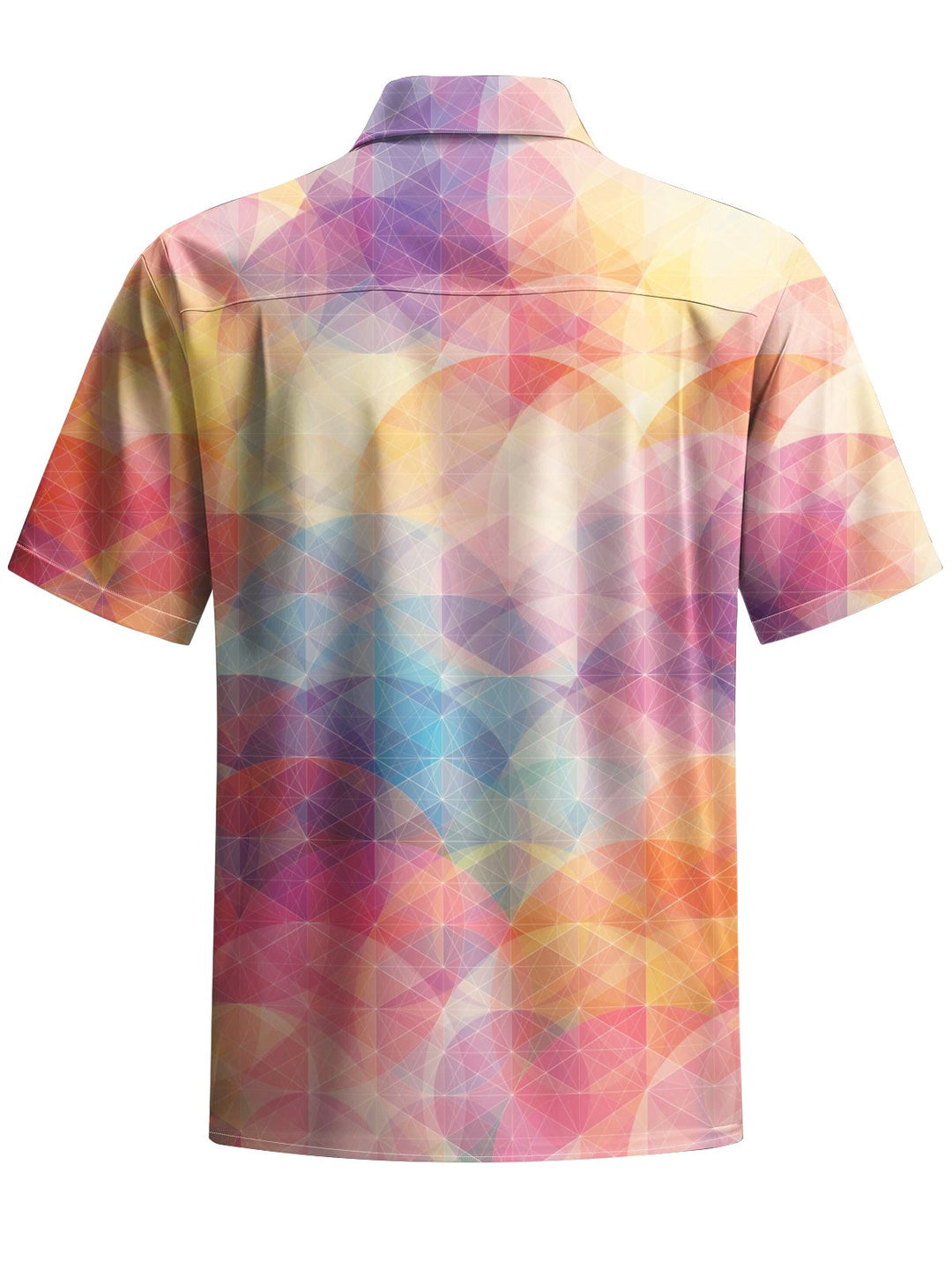 Alohadaddy® Casual Geometric Art Print Chest Pocket Men&