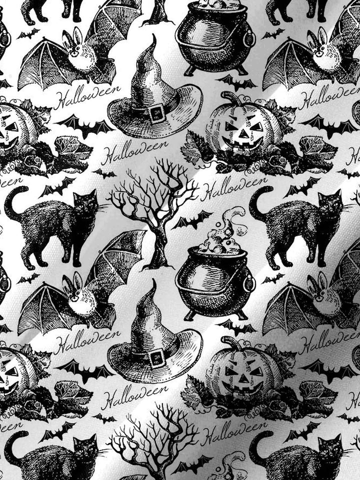 Alohadaddy® Halloween Pumpkin Art Print Chest Pocket Stretch Men&