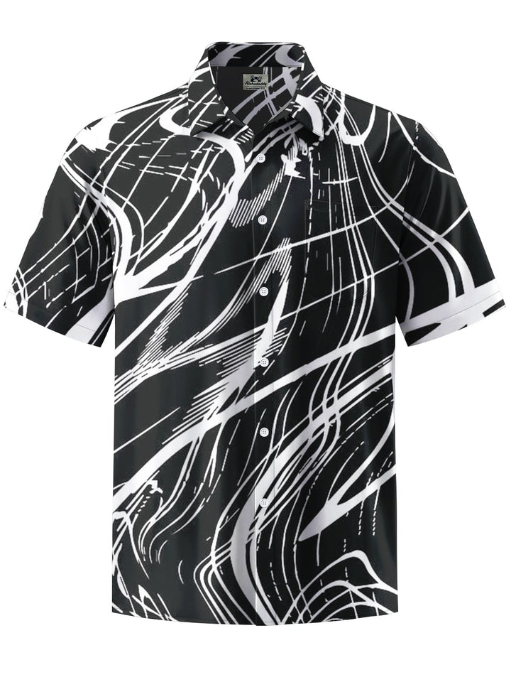Alohadaddy® Casual Stripe Abstract Print Men&