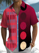 Alohadaddy® Retro Stripe Geometric Print Pocket Stretch Men's Short Sleeve Shirt Big & Tall
