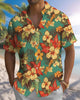 Alohadaddy® Vintage Floral Print Pocket Elastic Button Men's Long Sleeve Shirt Big & Tall