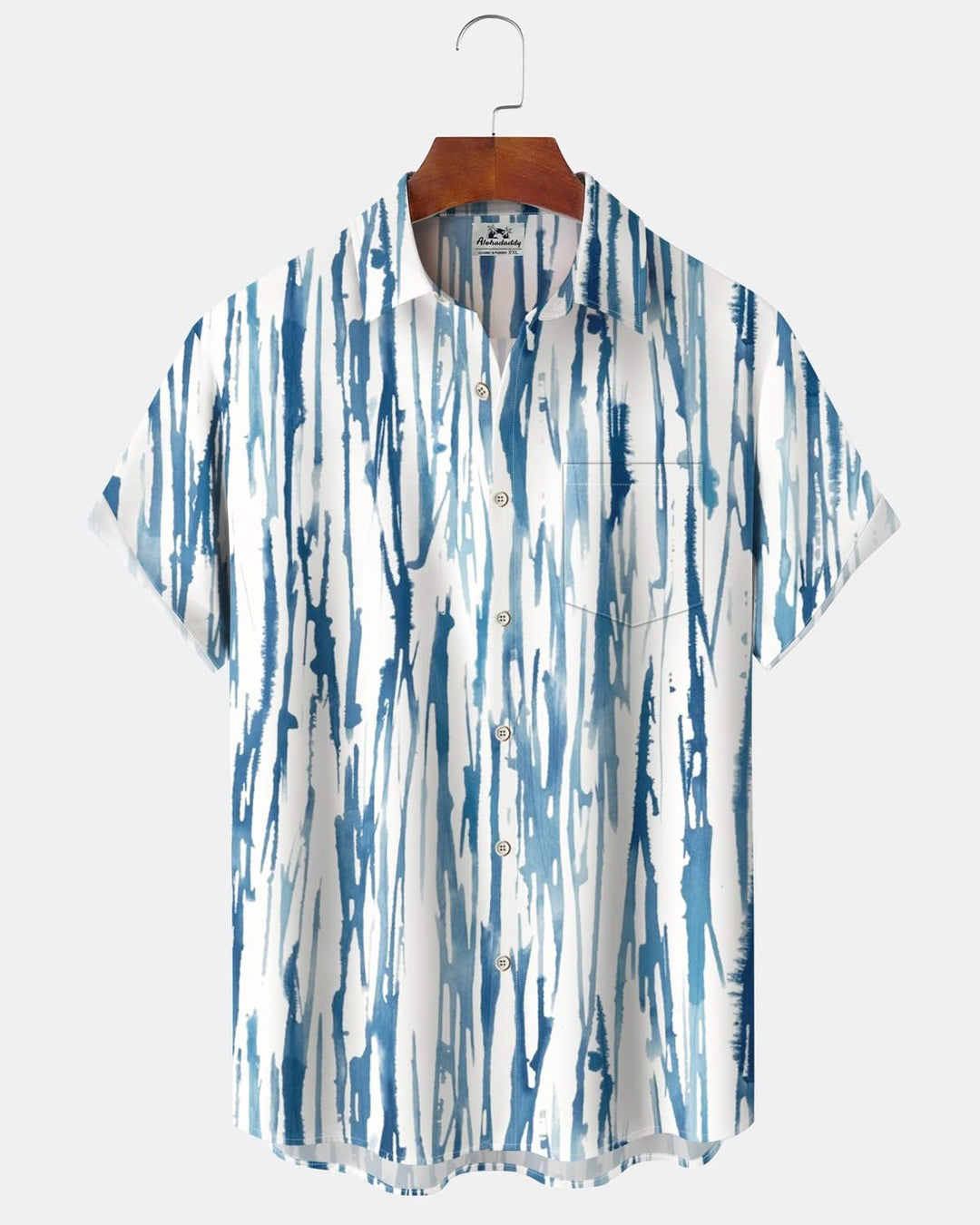 Alohadaddy® Casual Stripe Print Button Pocket Stretch Men&