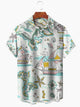 Camisa hawaiana con mapa de viaje de barco náutico vintage de Alohadaddy