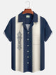 Alohadaddy 50s Men's Retro Car Line Bowling Shirt Camp Shirt