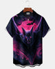 Alohadaddy® Halloween Bat Print Men's Short-Sleeve Shirt