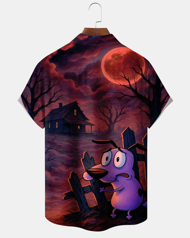 Alohadaddy® Halloween Cartoon Haunted House Movie Print Men&