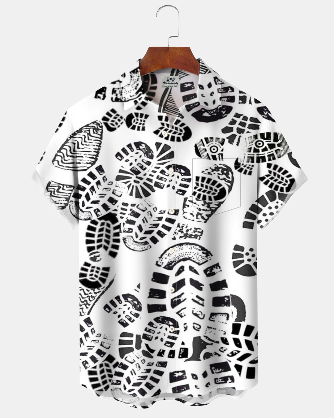 Alohadaddy® Casual Abstract Footprint Print Men&