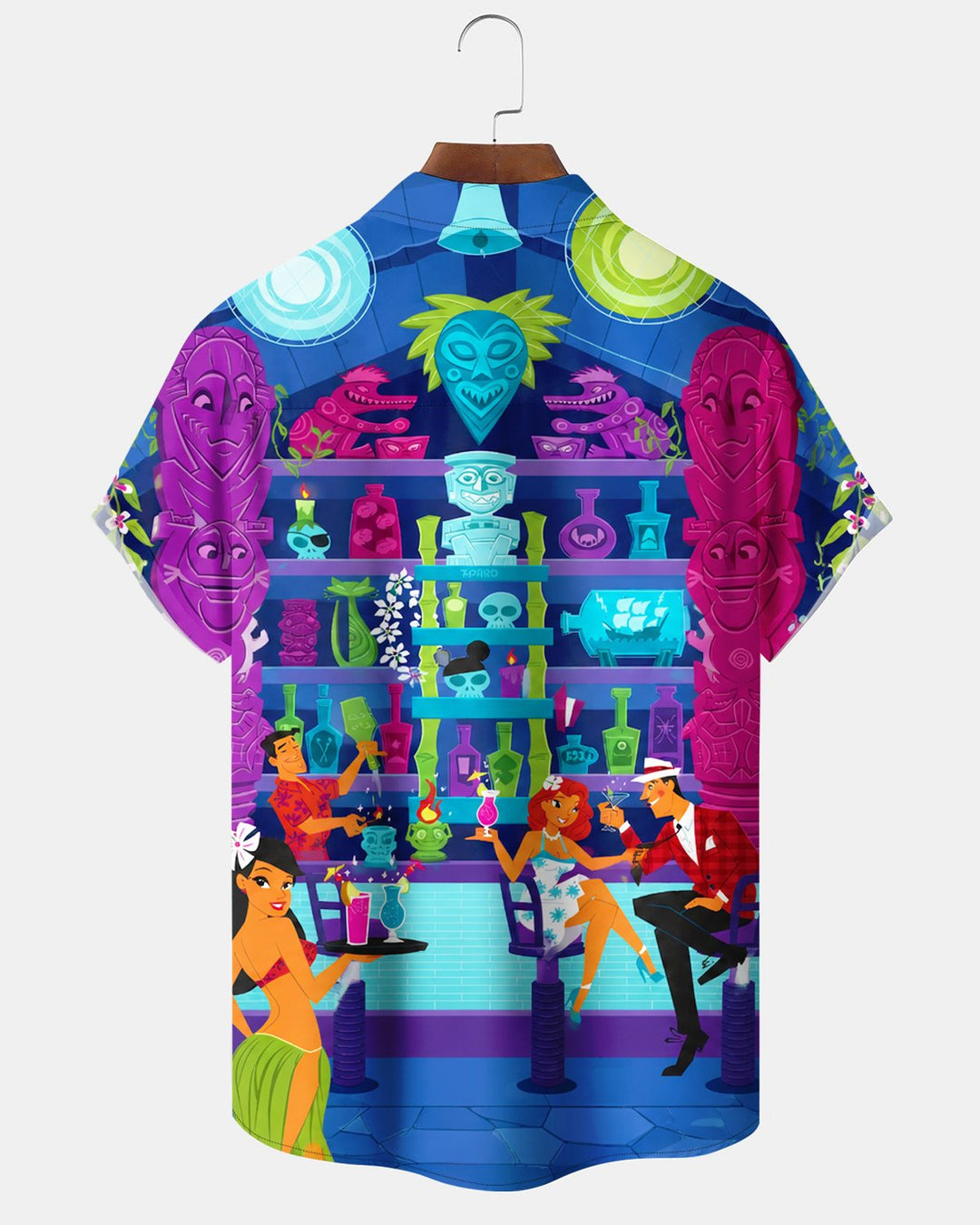 Alohadaddy® Retro Atomic Art Portrait Undersea Print Men&