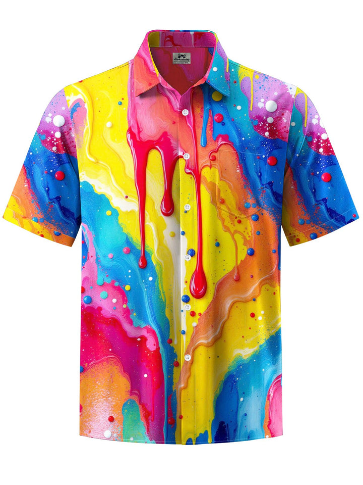 Alohadaddy® Casual Acrylic Abstract Gradient Art Print Men&