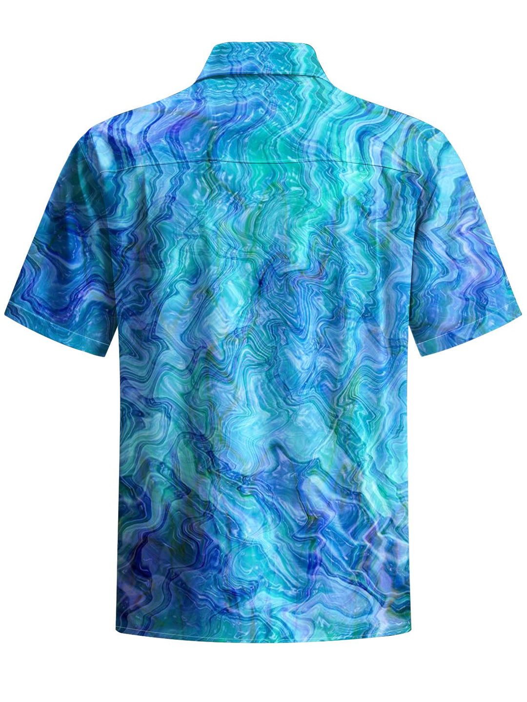 Alohadaddy® Hawaiian Abstract Texture Art Print Chest Pocket Men&