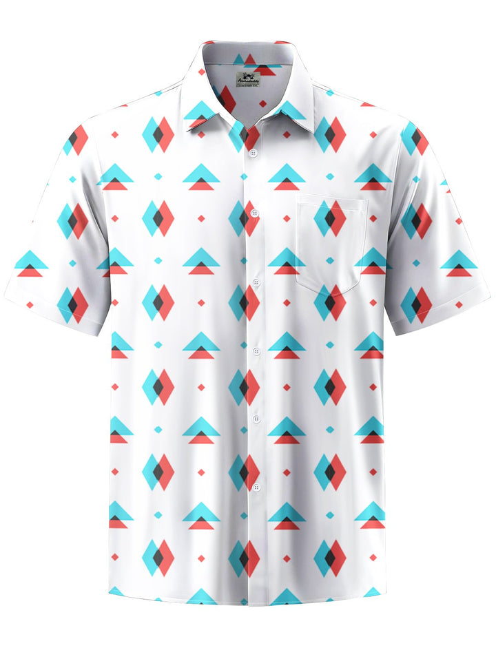 Alohadaddy® Casual Geometric Art Print Men&