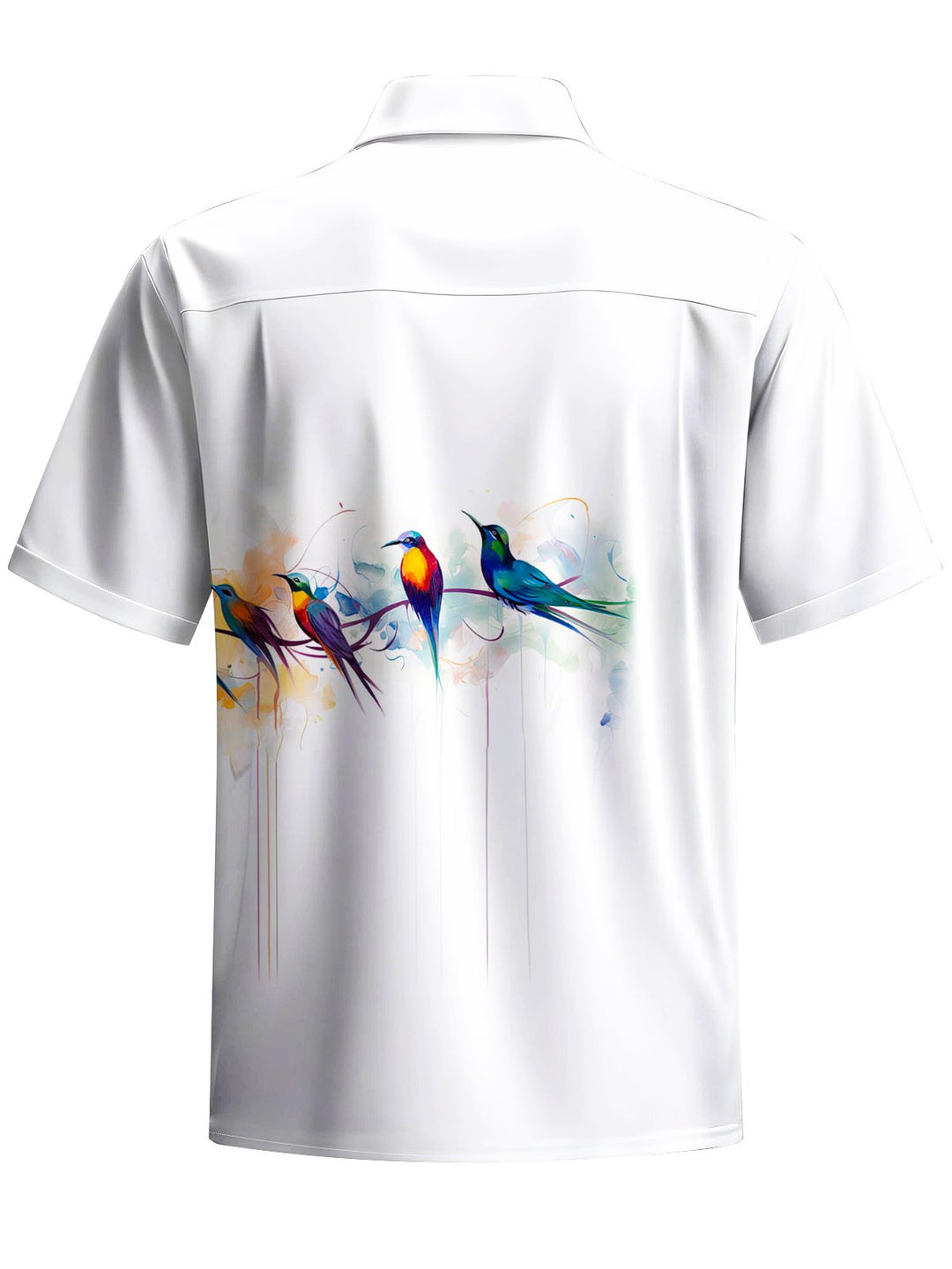 Alohadaddy® Casual Bird Art Print Pocket Stretch Men&
