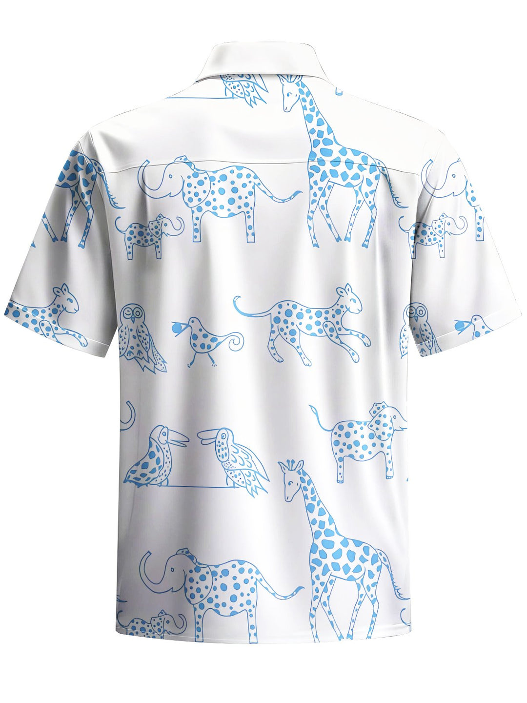 Alohadaddy® Casual Animal Elephant Print Button Pocket Stretch Men&