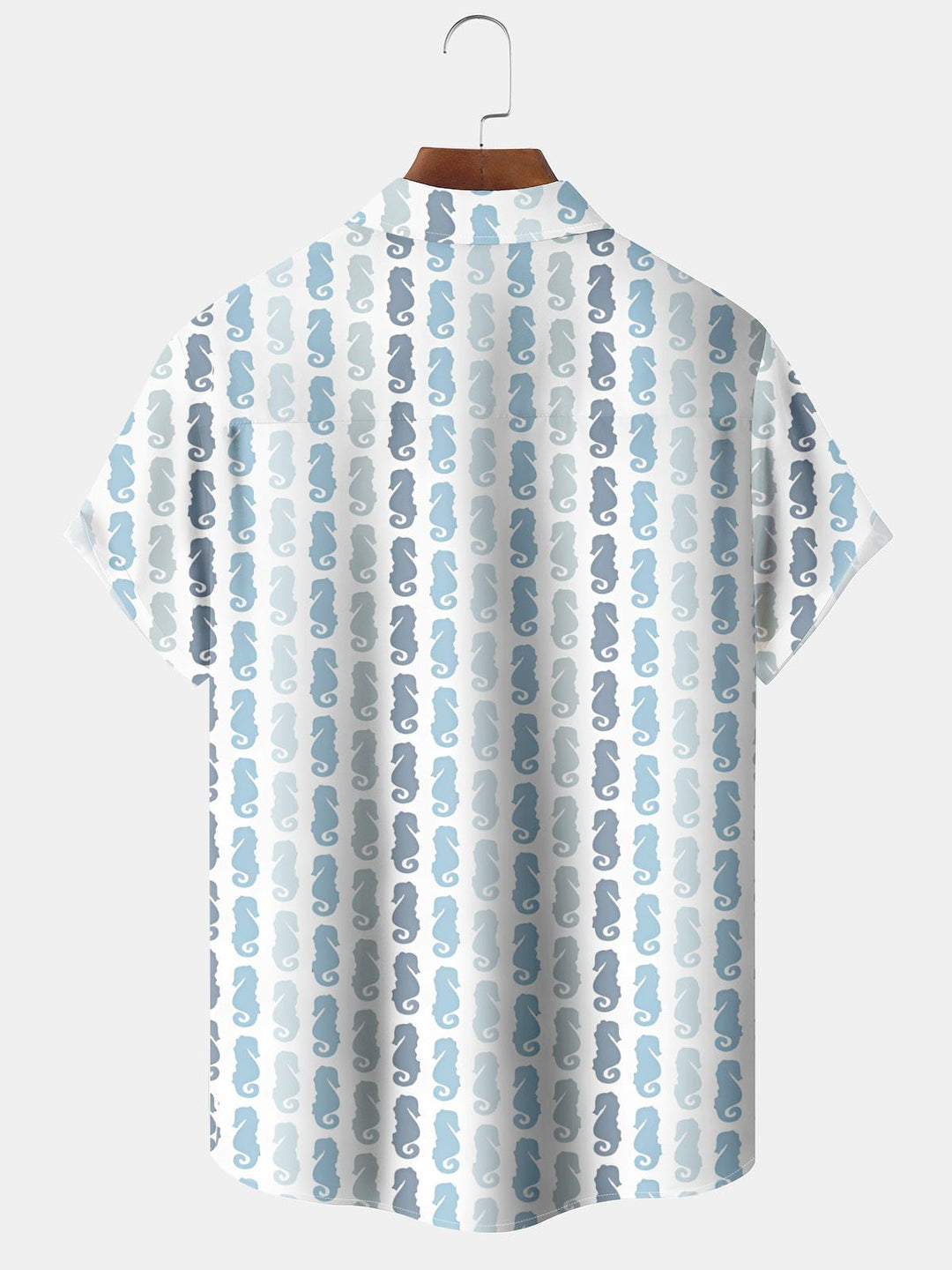 Alohadaddy® Casual Striped Seahorse Print Pocket Stretch Men&