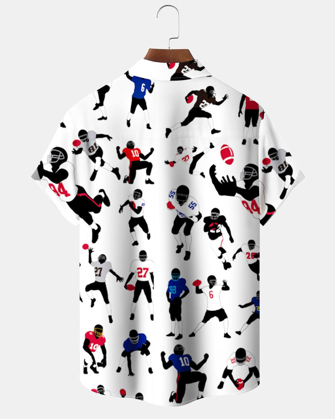 Alohadaddy® Casual Sport Rugby Print Art Button Stretch Pocket Men&