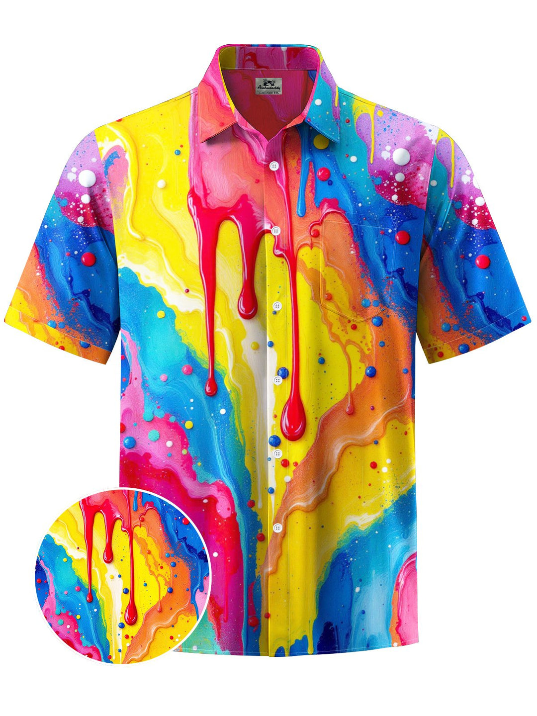 Alohadaddy® Casual Acrylic Abstract Gradient Art Print Men&