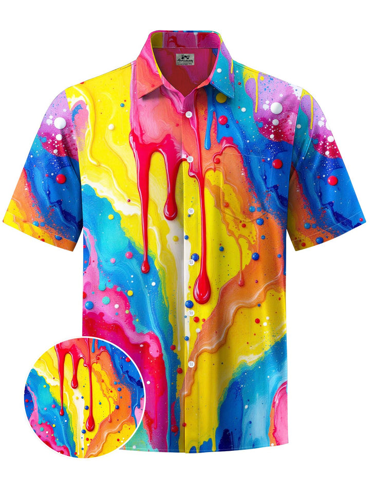 Alohadaddy® Casual Acrylic Abstract Gradient Art Print Men&