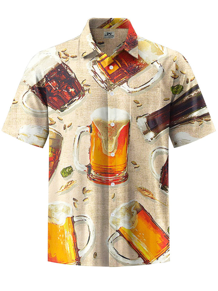 Alohadaddy® Vintage Beer Art Print Moisture Wicking Men&