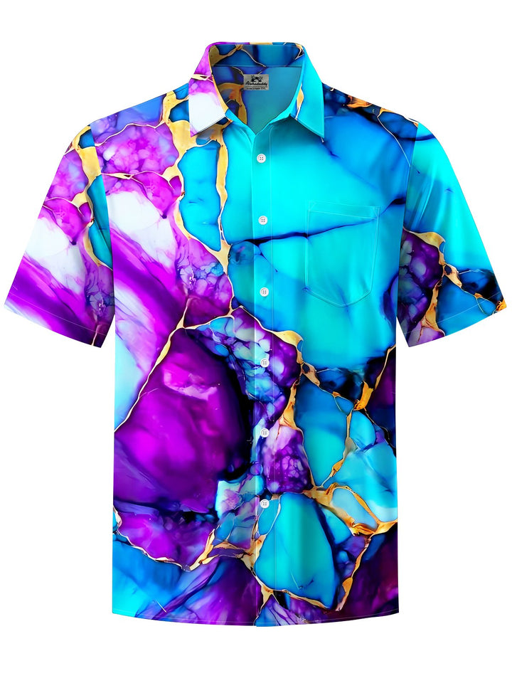 Alohadaddy® Casual Abstract Print Art Moisture Wicking Men&