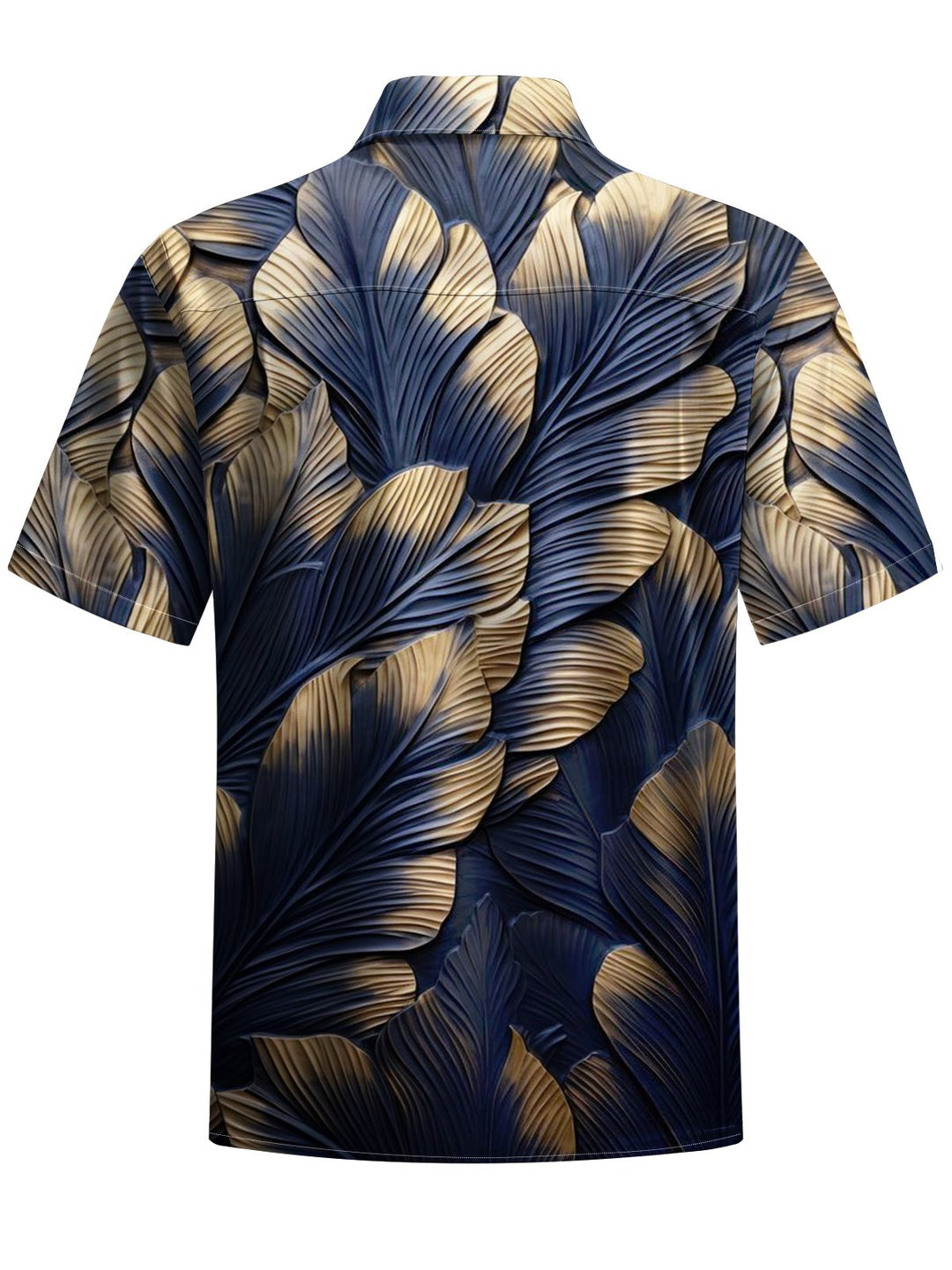 Alohadaddy® Vintage Leaves Art Print Moisture Wicking Mens Short Sleeve Shirt Big &amp; Tall