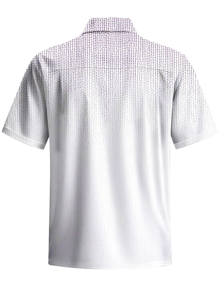 Alohadaddy® Casual Stripe Ombre Art Print Chest Pocket Men&