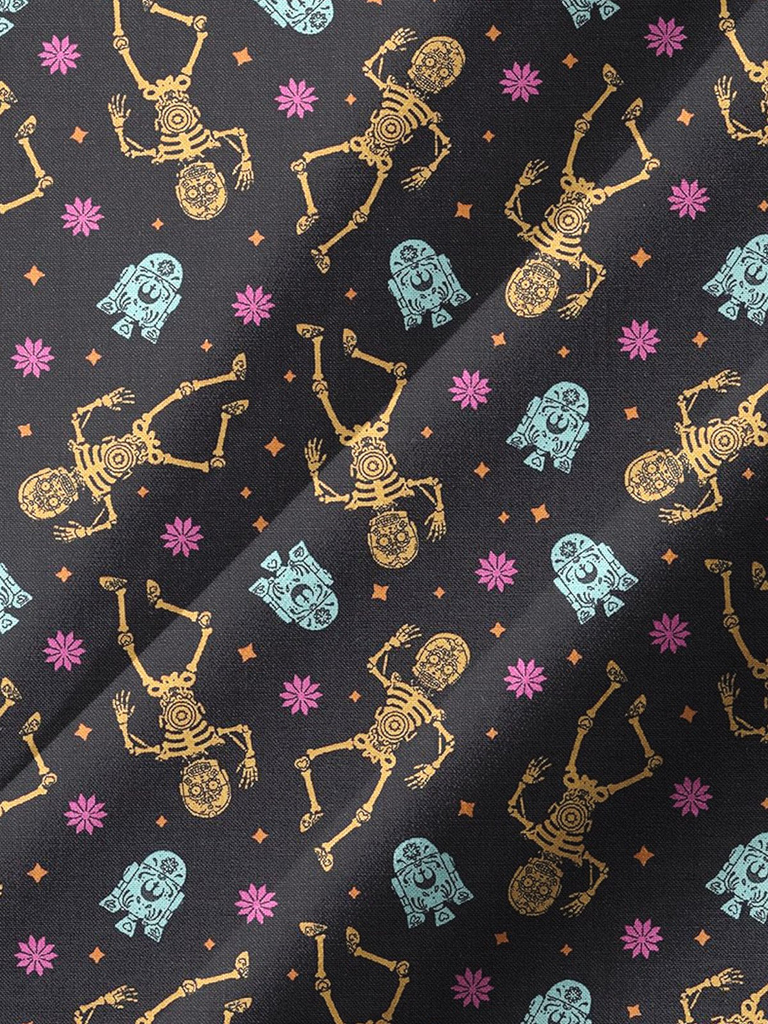 Alohadaddy® Halloween Skull Art Print Chest Pocket Stretch Men&