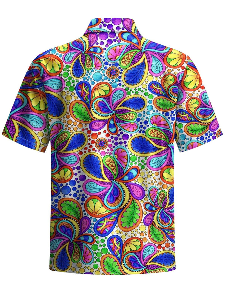 Alohadaddy® Casual Paisley Flower Print Art Pocket Elastic Men&