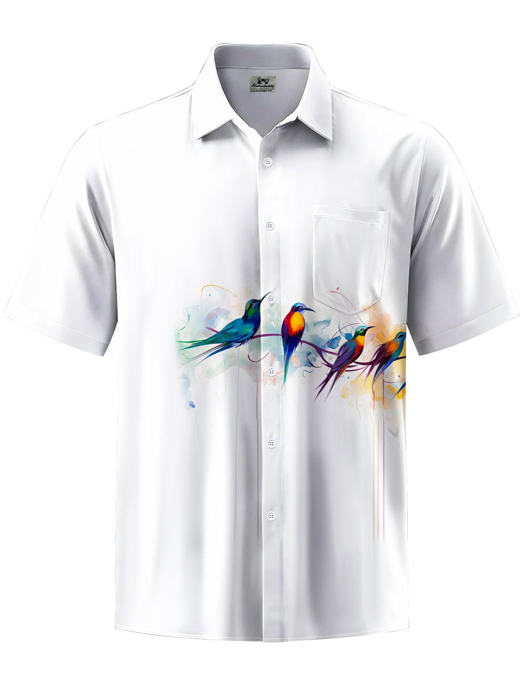 Alohadaddy® Casual Bird Art Print Pocket Stretch Men&