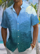 Alohadaddy® Hawaii Tree Gradient Art Print Chest Pocket Mens Short Sleeve Shirt Big & Tall