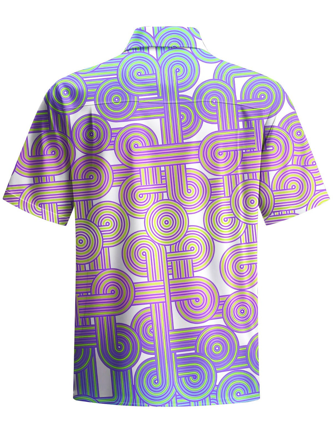 Alohadaddy® Casual Gradient Abstract Art Print Chest Pocket Men&