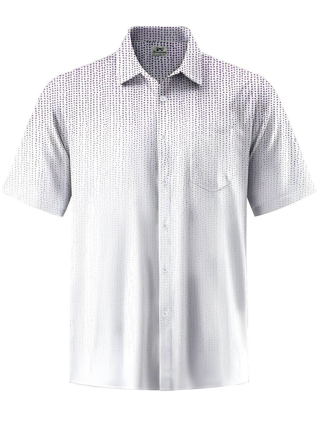 Alohadaddy® Casual Stripe Ombre Art Print Chest Pocket Men&