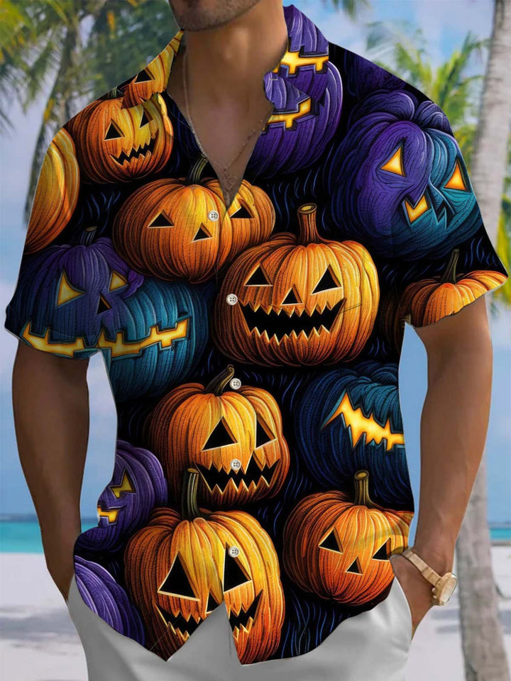 Alohadaddy® Halloween Pumpkin Monster Print Art Pocket Stretch Men&