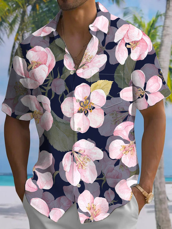 Alohadaddy® Casual Cherry Blossom Art Print Stretch Men&