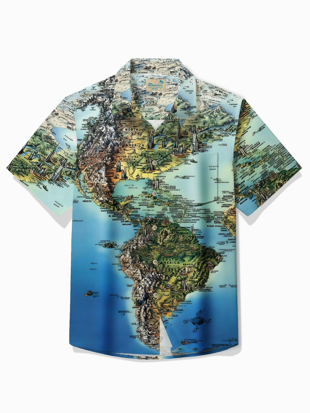 Alohadaddy Hawaii Map Print Men&