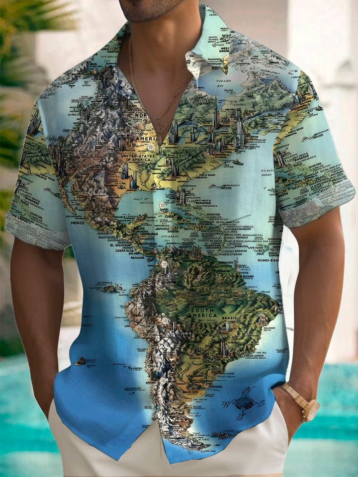Alohadaddy Hawaii Map Print Men&