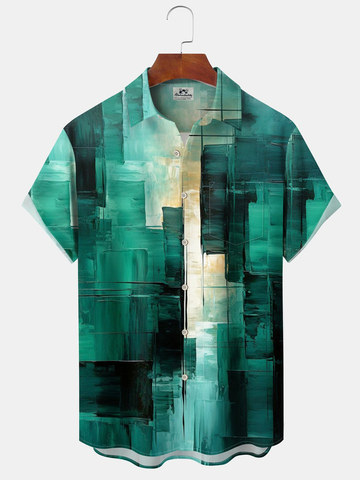 Alohadaddy® Vintage Geometric Art Print Pocket Stretch Big &amp; Tall Men&