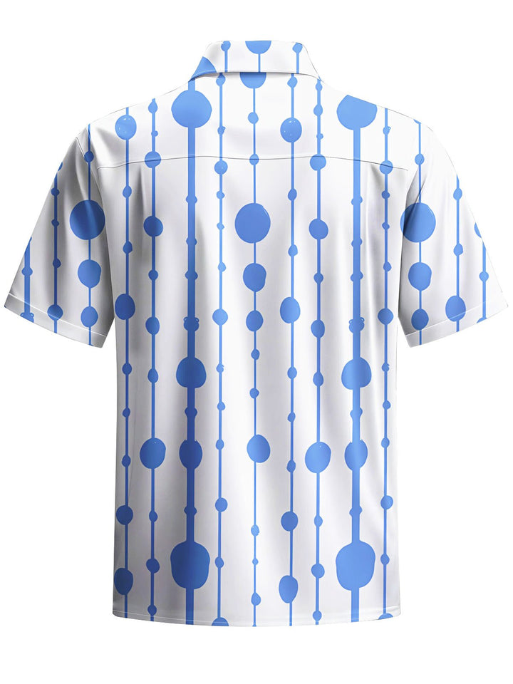 Alohadaddy® Casual Stripe Printed Chest Pocket Men&