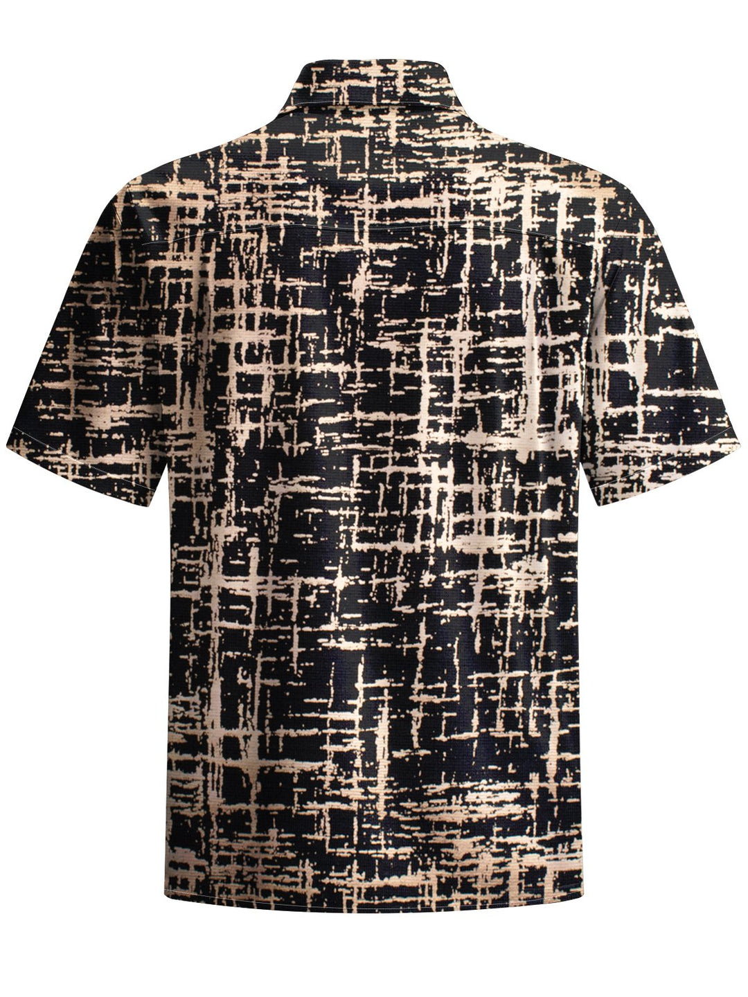 Alohadaddy® Vintage Casual Abstract Art Print Chest Pocket Men&