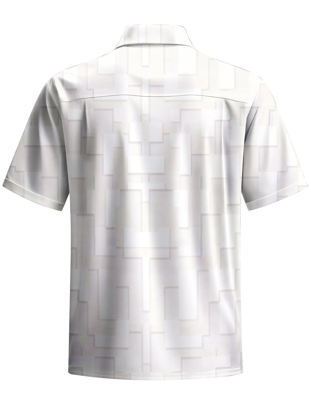 Alohadaddy® Casual Geometric Art Print Chest Pocket Men&